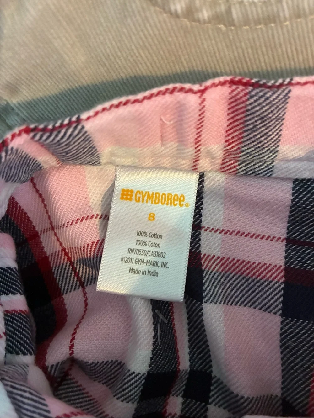 Gymboree Pink and Navy Plaid Ruffle Mini Skirt